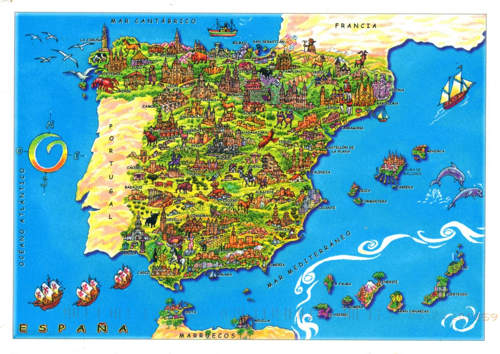 Карта в испании