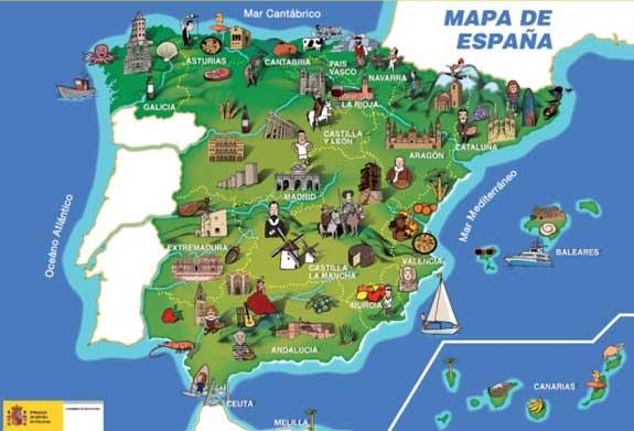 карта Испании памятники