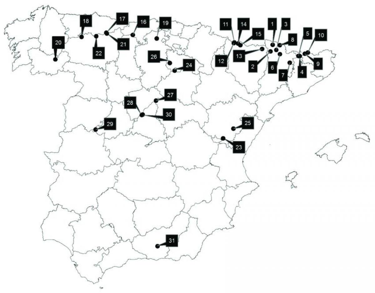 Испания горнолыжные курорты карта