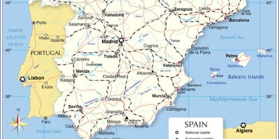 Карта Испании