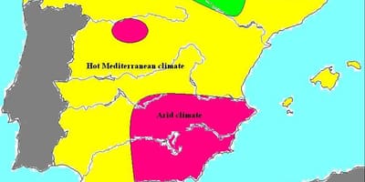 Карта Испании климат