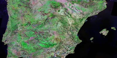 Карта Испании спутниковая