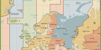 Карта Испании Часовой пояс