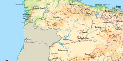 Карта Испании Западной