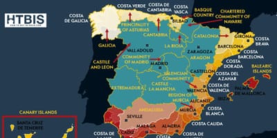 Подробная карта восточного побережья Испании