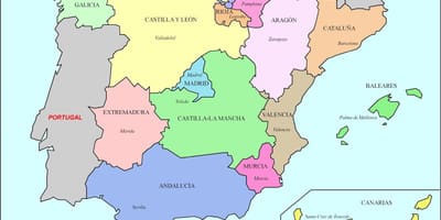 Карта Испании средневековой