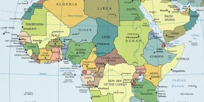 Африка и Испания карта